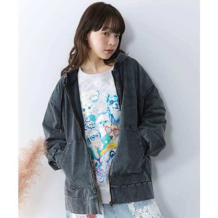 スカラーちゃん柄ヴィンテージ風パーカー | ScoLar | 詳細画像3 