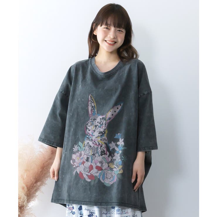 パッチワークウサギ柄ヴィンテージ風プルオーバー | ScoLar | 詳細画像2 