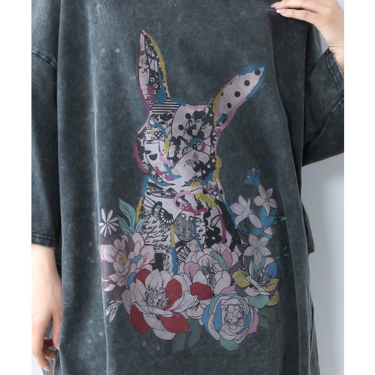 パッチワークウサギ柄ヴィンテージ風プルオーバー | ScoLar | 詳細画像8 