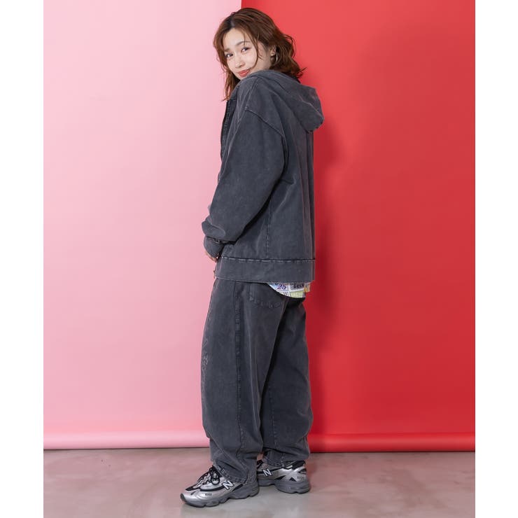 チョーク風柄コクーンパンツ | ScoLar | 詳細画像4 