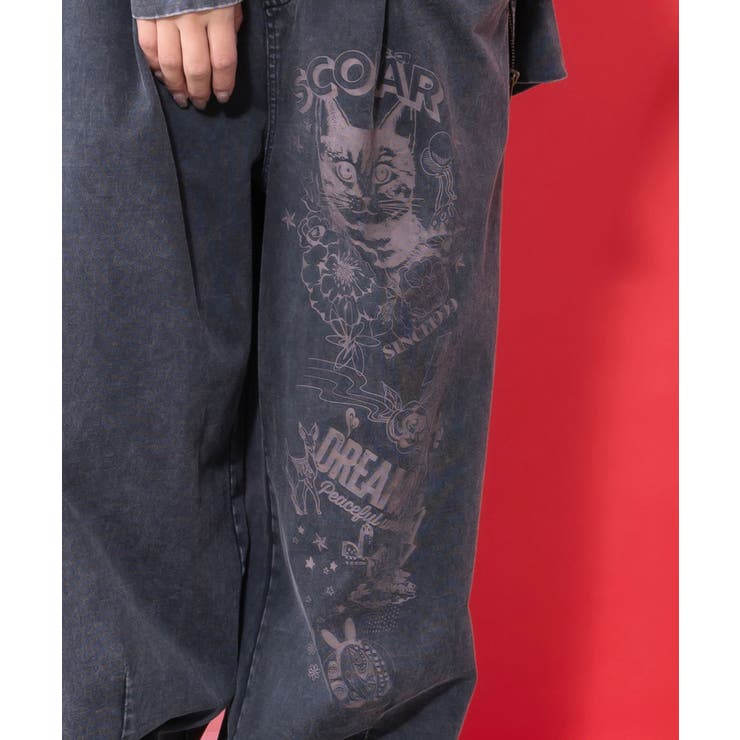 チョーク風柄コクーンパンツ | ScoLar | 詳細画像5 