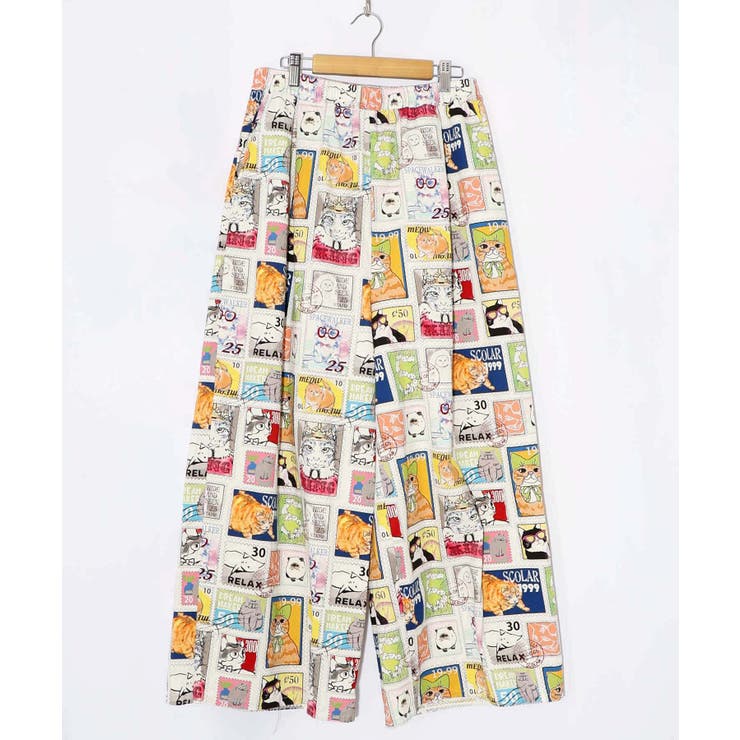 わんorにゃんスタンプ柄 バイオ加工パンツ | ScoLar | 詳細画像15 