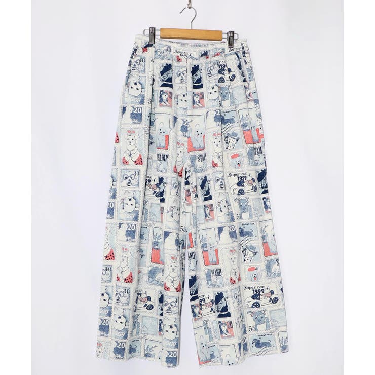 わんorにゃんスタンプ柄 バイオ加工パンツ | ScoLar | 詳細画像17 