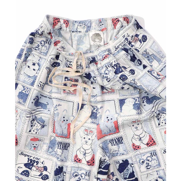 わんorにゃんスタンプ柄 バイオ加工パンツ | ScoLar | 詳細画像20 