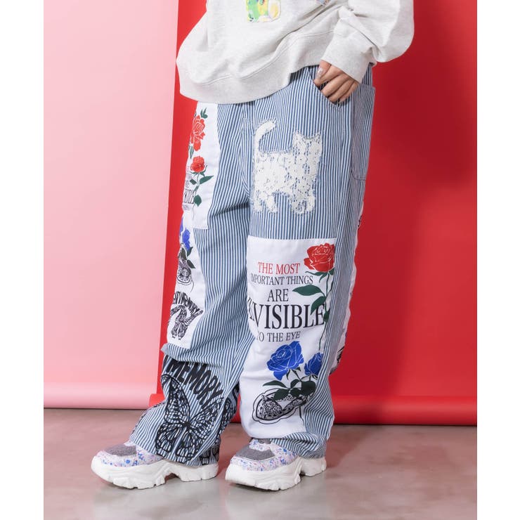 アップリケ×刺繍デニムorツイルパンツ | ScoLar | 詳細画像10 