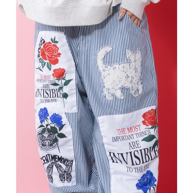 アップリケ×刺繍デニムorツイルパンツ | ScoLar | 詳細画像12 