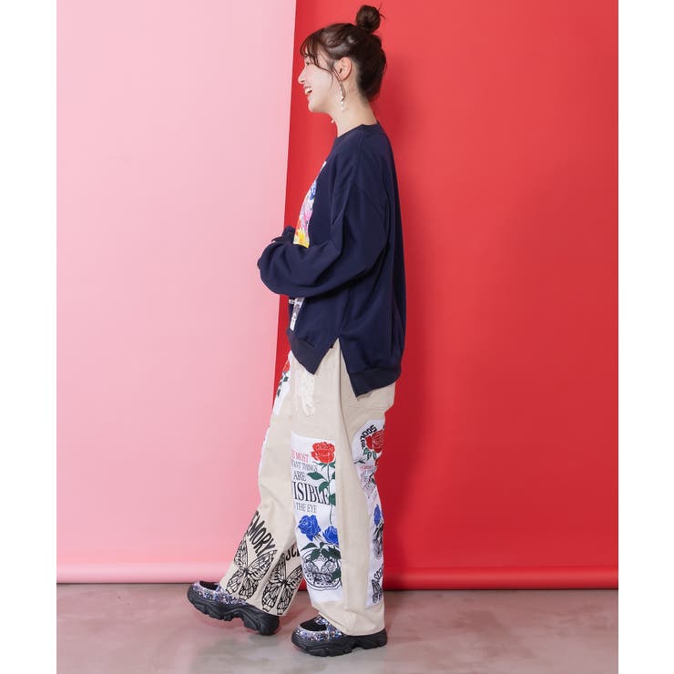 アップリケ×刺繍デニムorツイルパンツ | ScoLar | 詳細画像4 