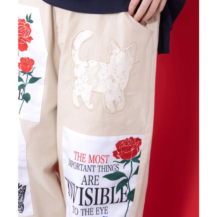 アップリケ×刺繍デニムorツイルパンツ | ScoLar | 詳細画像6 