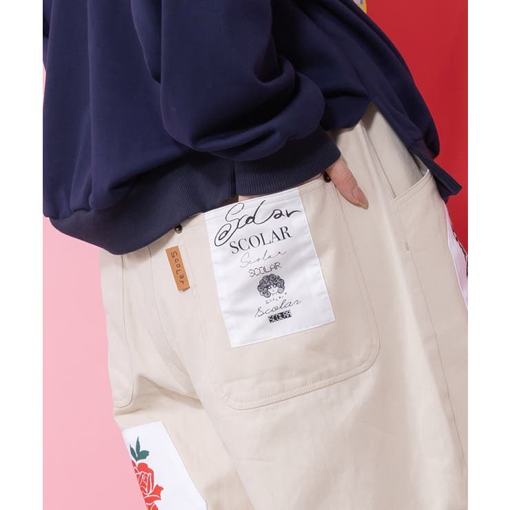 アップリケ×刺繍デニムorツイルパンツ | ScoLar | 詳細画像8 