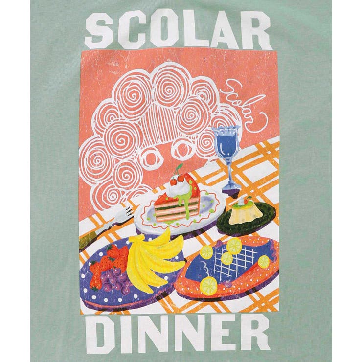 スカラーちゃんの夕食柄レイヤード風配色プルオーバー | ScoLar | 詳細画像18 