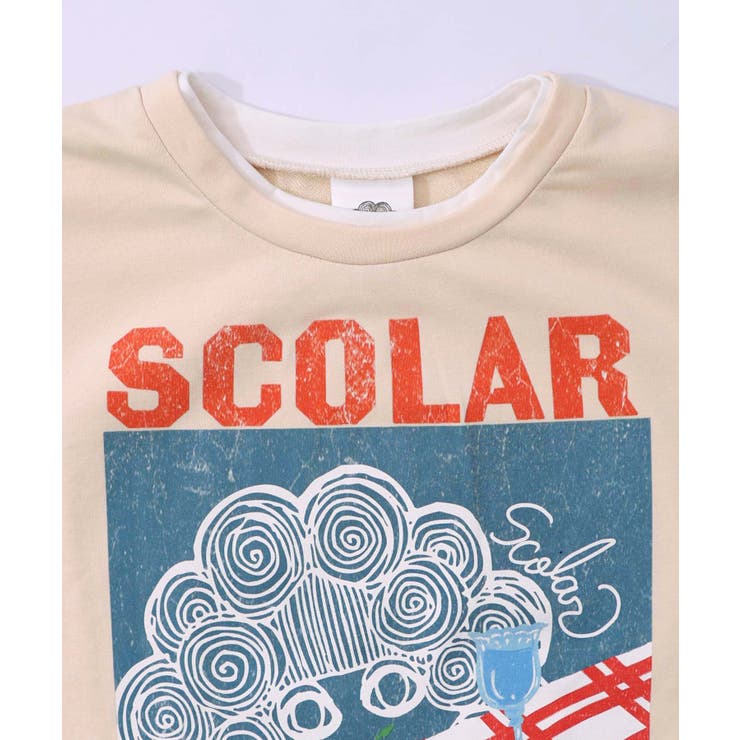 スカラーちゃんの夕食柄レイヤード風配色プルオーバー | ScoLar | 詳細画像19 
