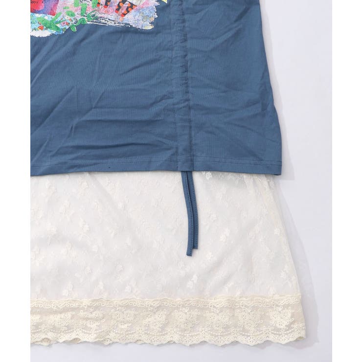 アート柄レース切替チュニック | ScoLar | 詳細画像14 