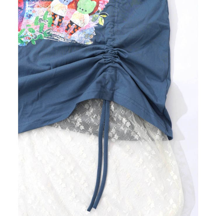 アート柄レース切替チュニック | ScoLar | 詳細画像15 