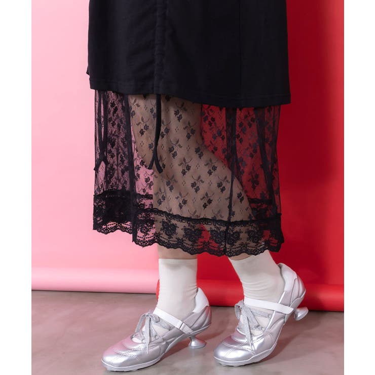 アート柄レース切替チュニック | ScoLar | 詳細画像8 