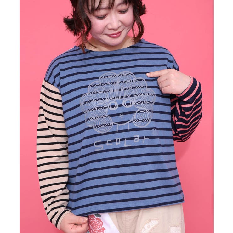 スカラーちゃん×ミックス配色ボーダープルオーバー | ScoLar | 詳細画像3 