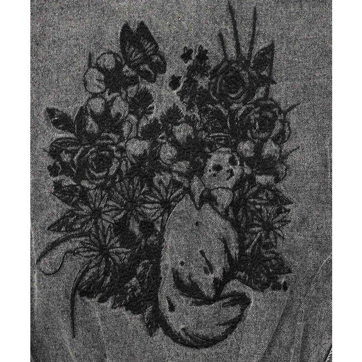 ヴィンテージ風ネコ刺繍デニムジャケット | ScoLar | 詳細画像9 