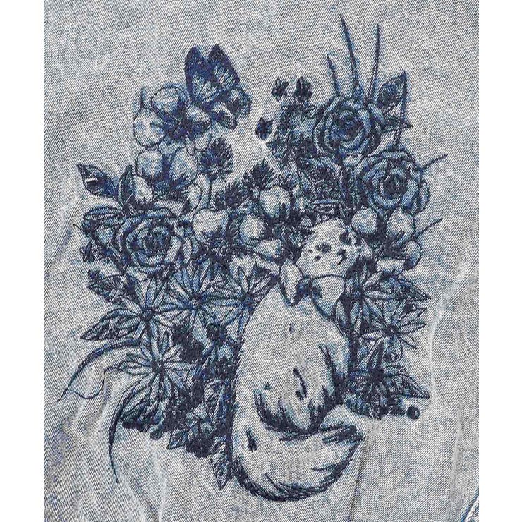 ヴィンテージ風ネコ刺繍デニムジャケット | ScoLar | 詳細画像12 