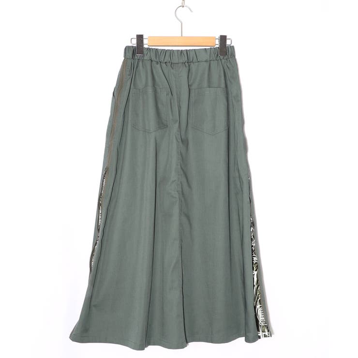 無地×動物たちの肖像柄 4wayツイルスカート | ScoLar | 詳細画像9 