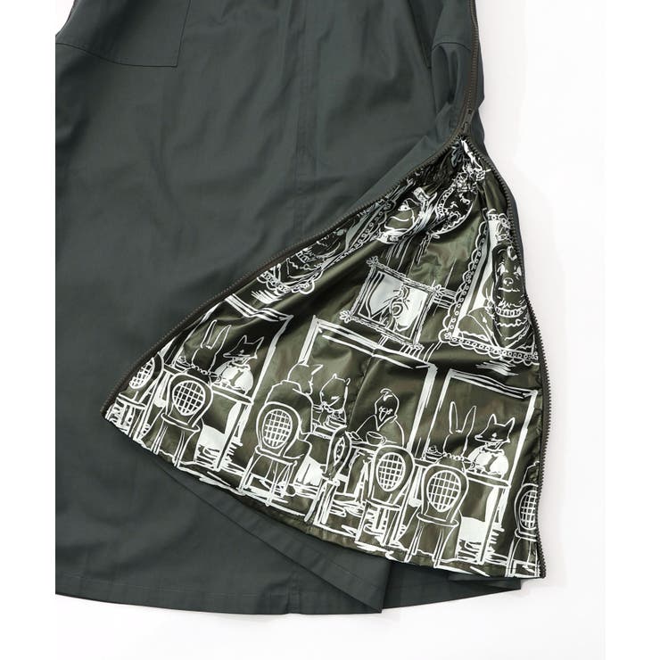 無地×動物たちの肖像柄 4wayツイルスカート | ScoLar | 詳細画像17 