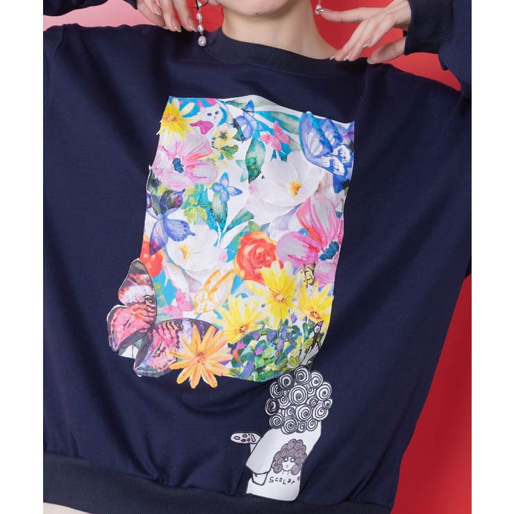 画家スカラーちゃんキャンバス柄プルオーバー | ScoLar | 詳細画像6 