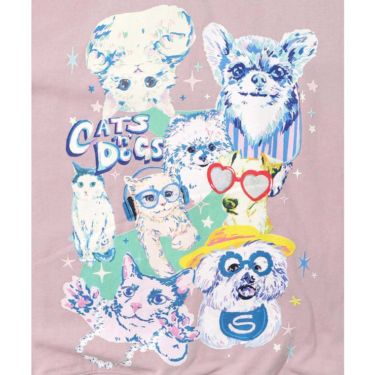 ラメ入りわんにゃん柄裏毛プルオーバー | ScoLar | 詳細画像11 