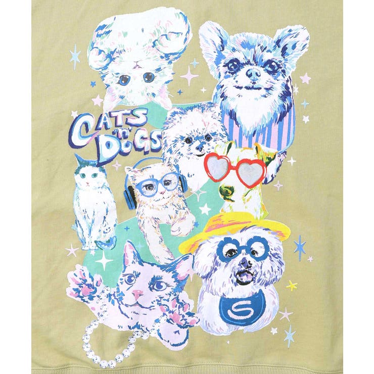 ラメ入りわんにゃん柄裏毛プルオーバー | ScoLar | 詳細画像13 