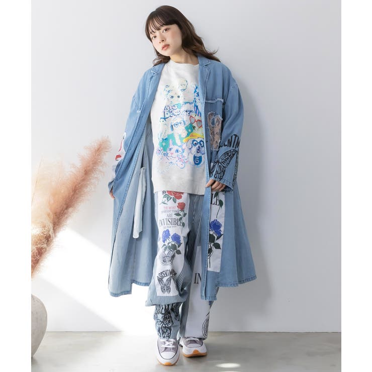 ラメ入りわんにゃん柄裏毛プルオーバー | ScoLar | 詳細画像8 