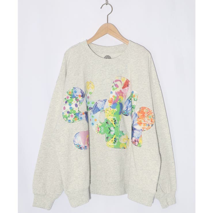 スカラー総柄ロゴアップリケ裏毛プルオーバー | ScoLar | 詳細画像9 