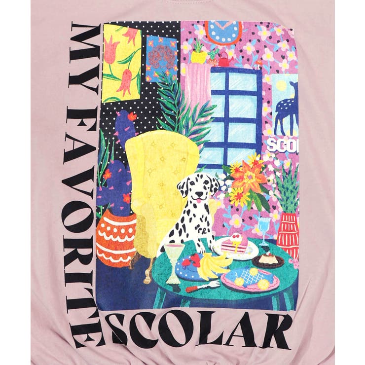 スカラールーム柄裏毛プルオーバー | ScoLar | 詳細画像10 