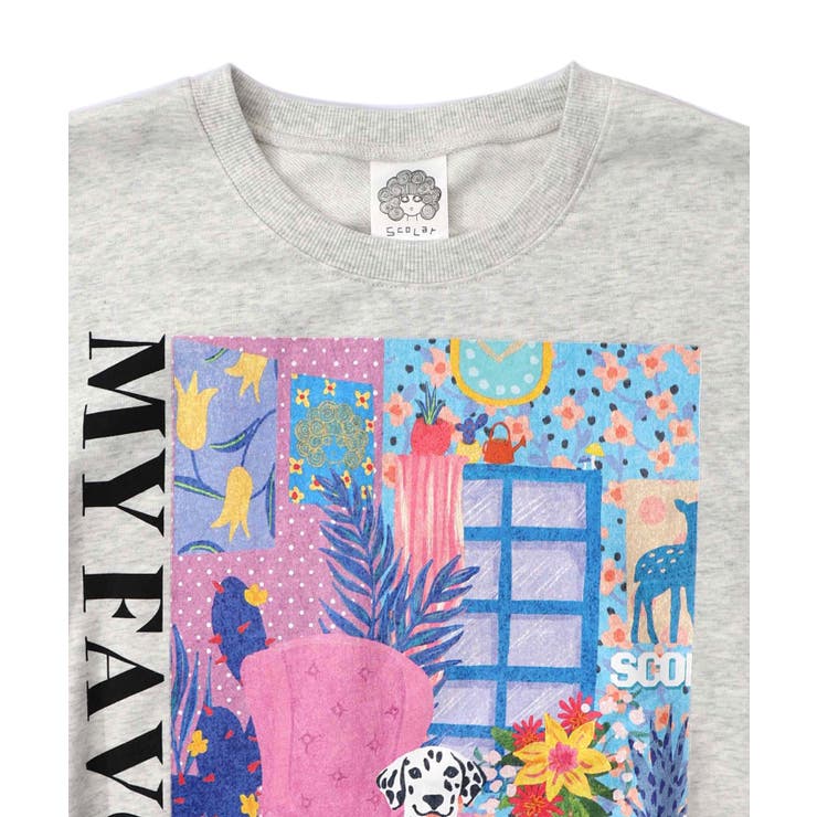 スカラールーム柄裏毛プルオーバー | ScoLar | 詳細画像14 