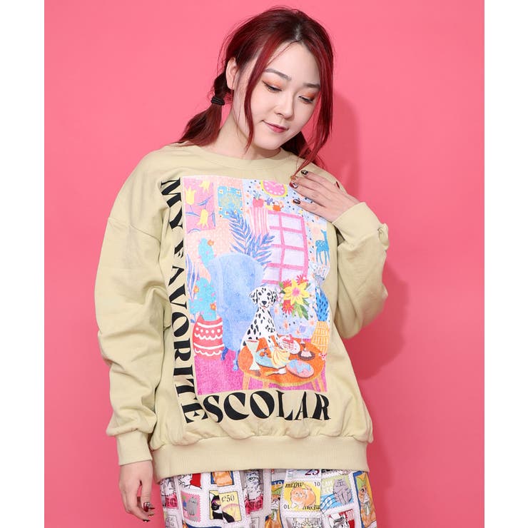 スカラールーム柄裏毛プルオーバー | ScoLar | 詳細画像3 