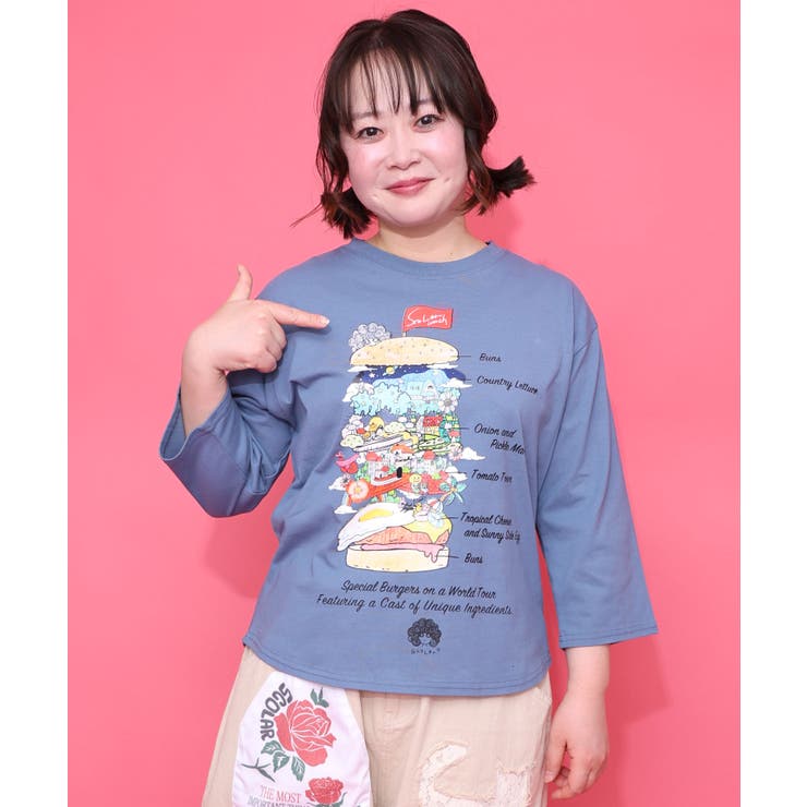 スカラーバーガータウン柄Tシャツ | ScoLar | 詳細画像1 