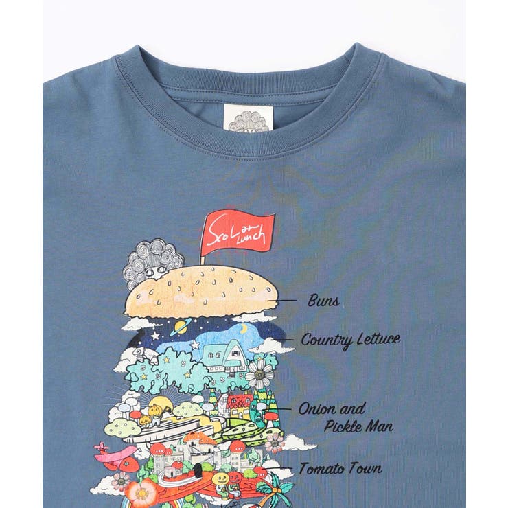 スカラーバーガータウン柄Tシャツ | ScoLar | 詳細画像12 