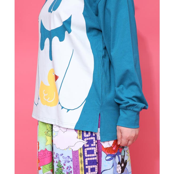 くま吉くんとアヒル柄ロンT | ScoLar | 詳細画像8 