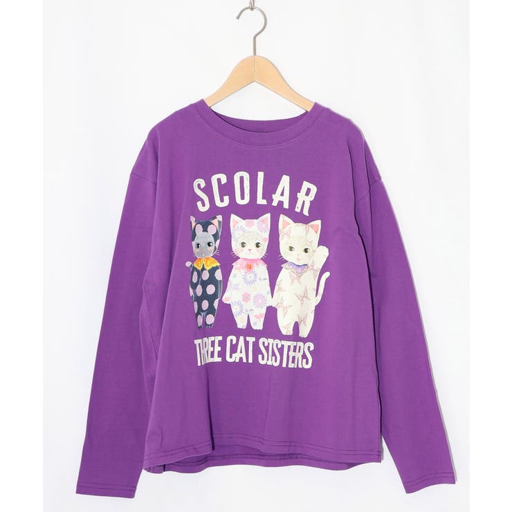 パープル | おしゃれネコシスターズTシャツ | ScoLar