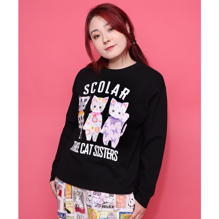 おしゃれネコシスターズTシャツ | ScoLar | 詳細画像1 