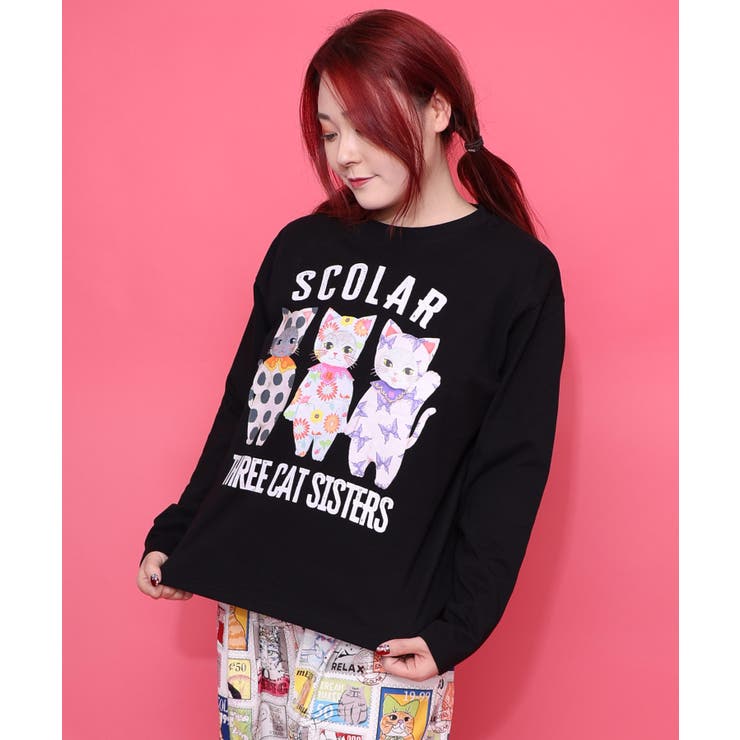 おしゃれネコシスターズTシャツ | ScoLar | 詳細画像5 