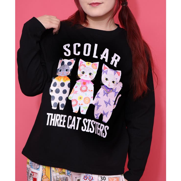 おしゃれネコシスターズTシャツ | ScoLar | 詳細画像8 