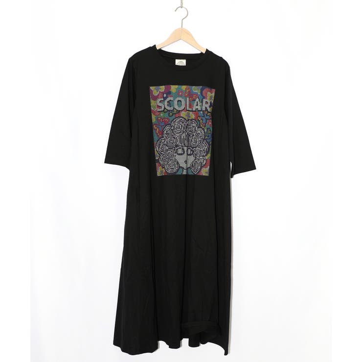 ブラック | ピクセルアートスカラーちゃんワンピース | ScoLar