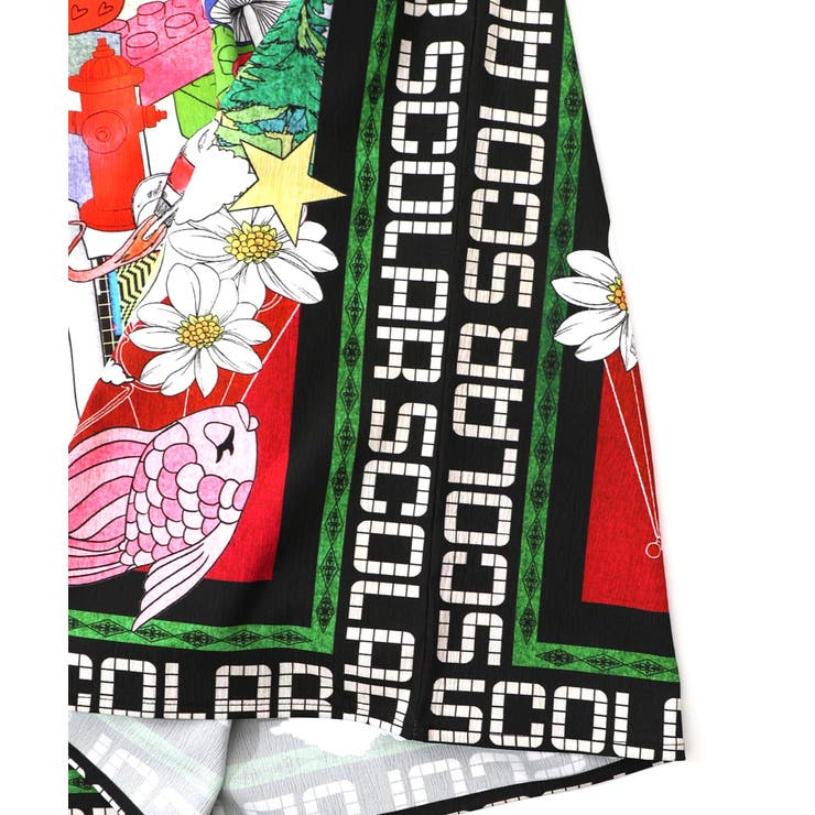 レトロスカーフ柄ワッシャー加工スカート | ScoLar | 詳細画像14 