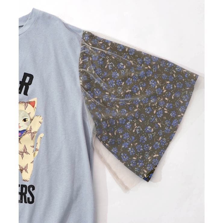 おしゃれネコシスターズ チュール重ね袖ワンピース | ScoLar | 詳細画像13 