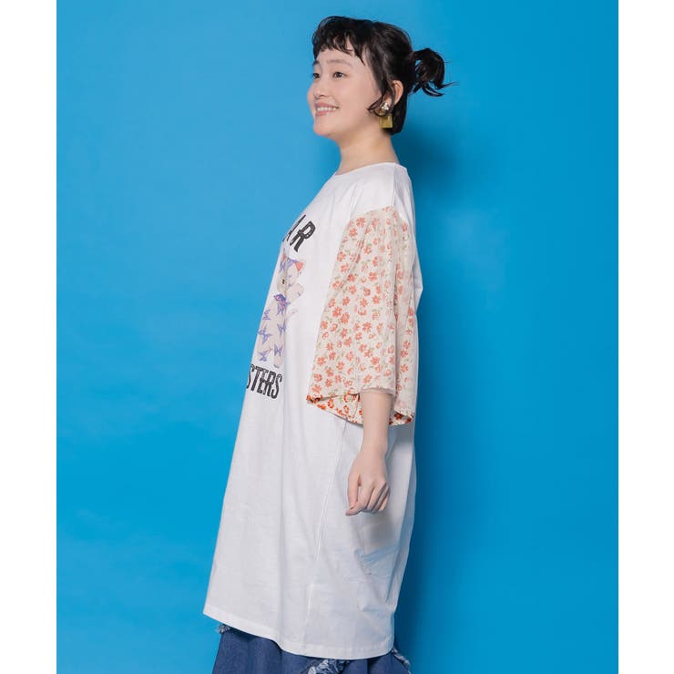 おしゃれネコシスターズ チュール重ね袖ワンピース | ScoLar | 詳細画像3 