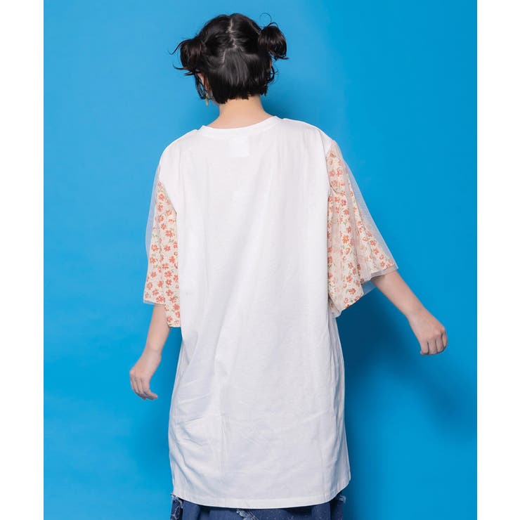 おしゃれネコシスターズ チュール重ね袖ワンピース | ScoLar | 詳細画像4 