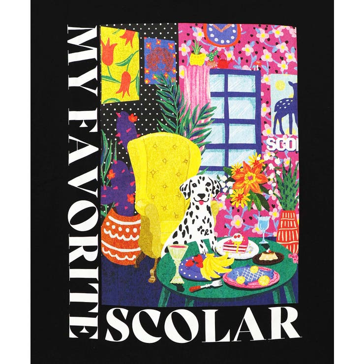 スカラールーム柄Tシャツ | ScoLar | 詳細画像9 