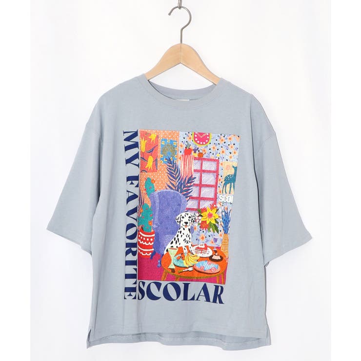 スカラールーム柄Tシャツ | ScoLar | 詳細画像10 