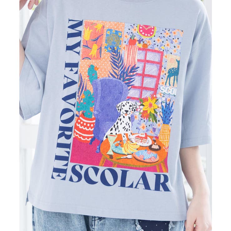 スカラールーム柄Tシャツ | ScoLar | 詳細画像6 