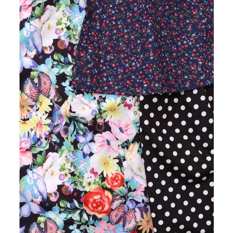 デニム×パッチワーク風 異素材切替2wayスカート | ScoLar | 詳細画像13 