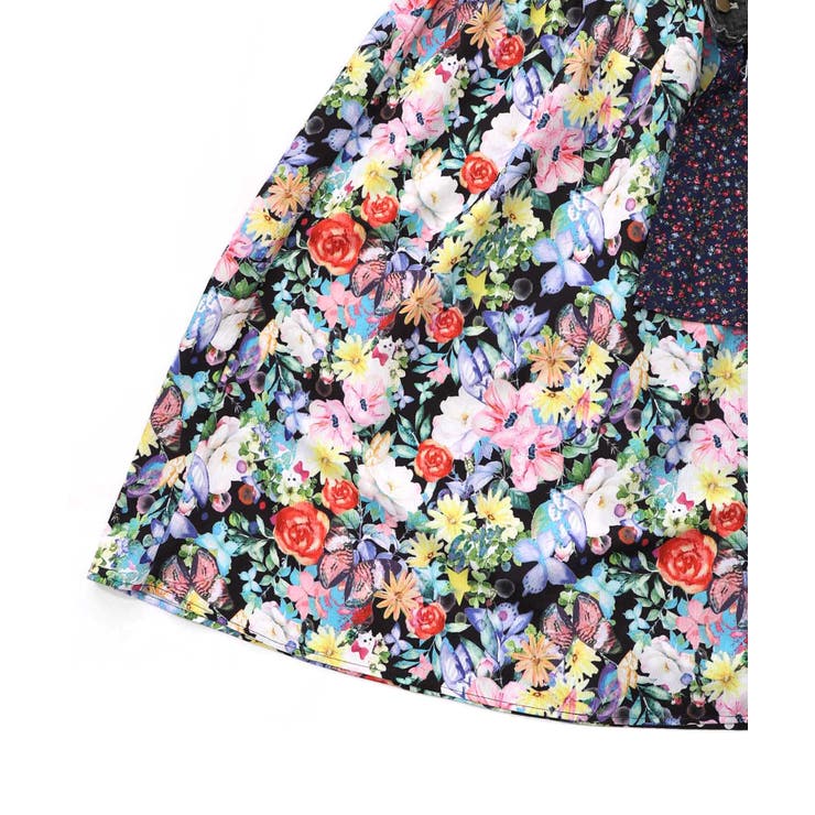 デニム×パッチワーク風 異素材切替2wayスカート | ScoLar | 詳細画像18 