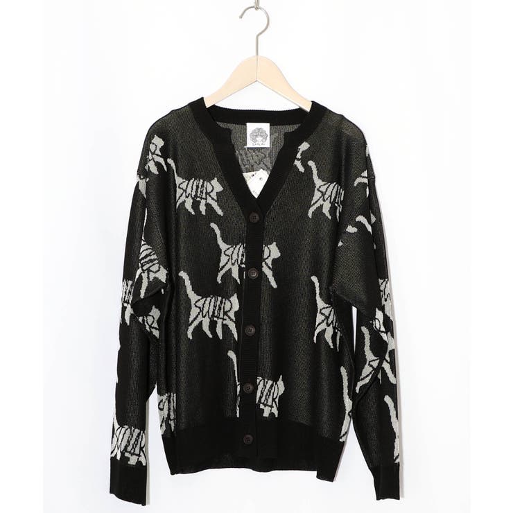 ネコスカラーUVジャガードカーディガン | ScoLar | 詳細画像15 