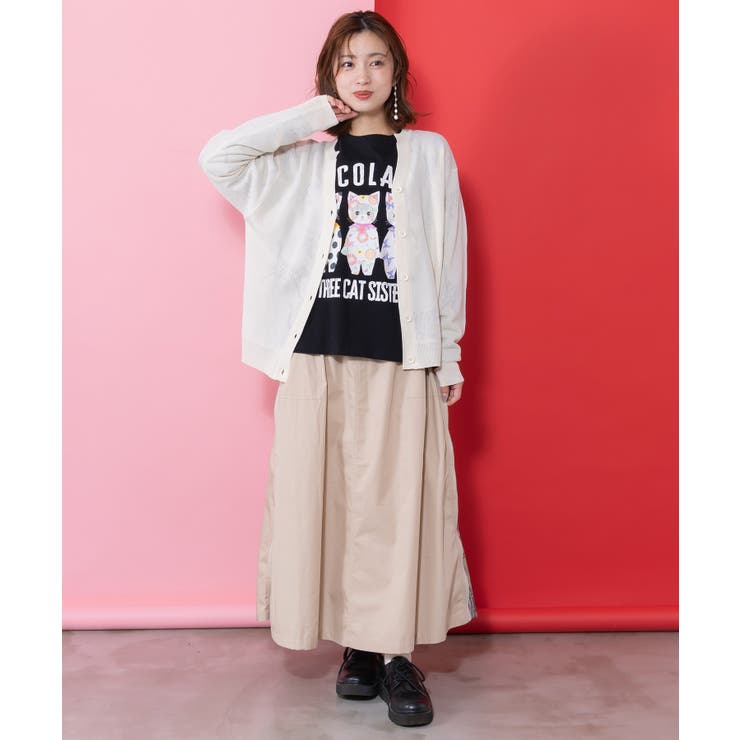 ネコスカラーUVジャガードカーディガン | ScoLar | 詳細画像8 